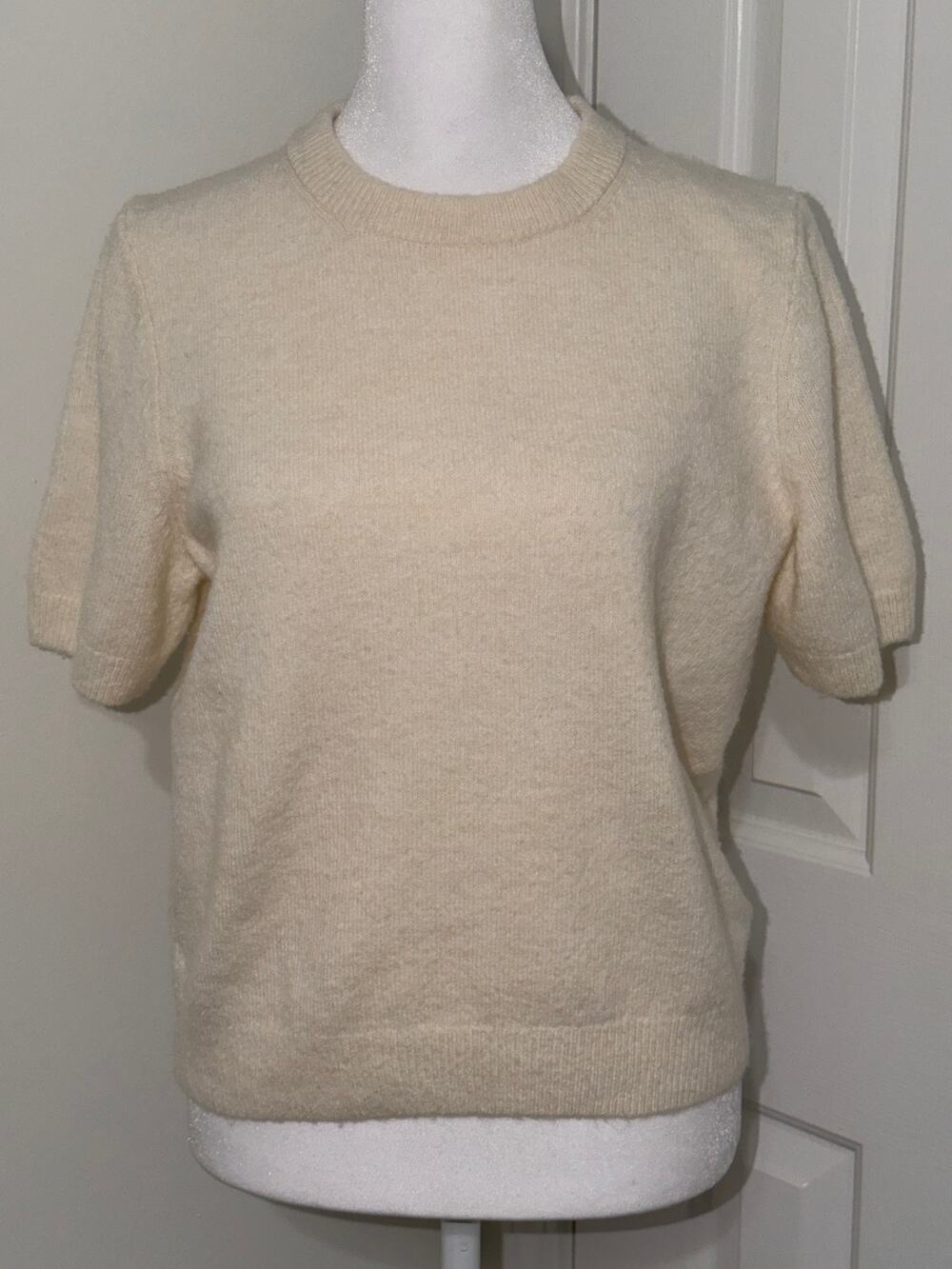 H&M Cream Colored Knit Crewneck Sweater